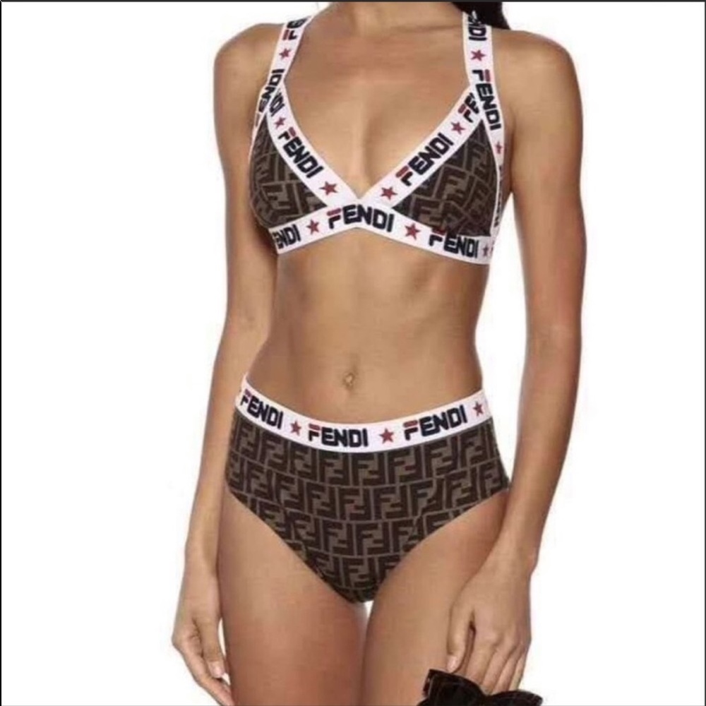 Fendi Two Piece Bikini Swimsuit